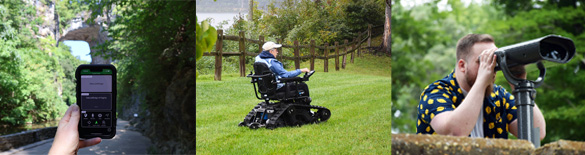 右聲音應用程序,全地形輪椅,Enchroma 觀景器