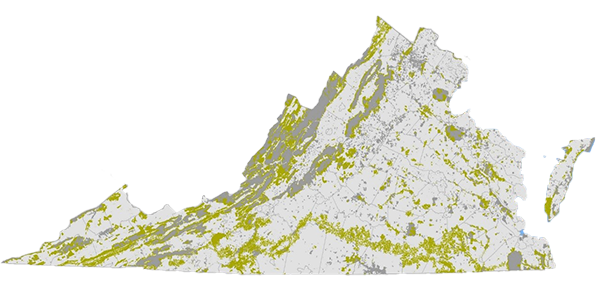 維吉尼亞保護地圖