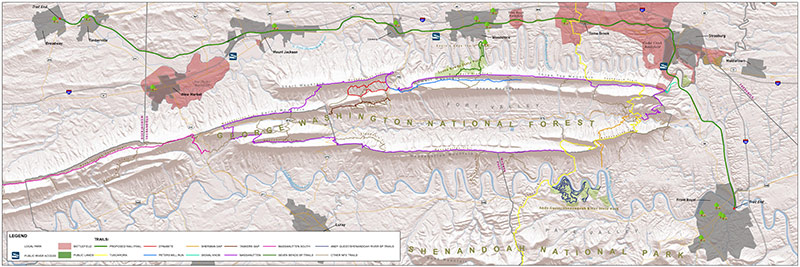 謝南多阿河谷地圖
