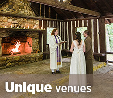 斯皮林攝影在杜特州立公園舉行的獨特婚禮。 獨特的婚禮