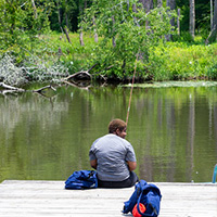 在波卡洪塔斯州立公園釣魚